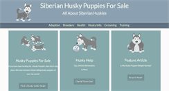 Desktop Screenshot of huskypuppiesinfo.com