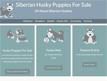 Tablet Screenshot of huskypuppiesinfo.com